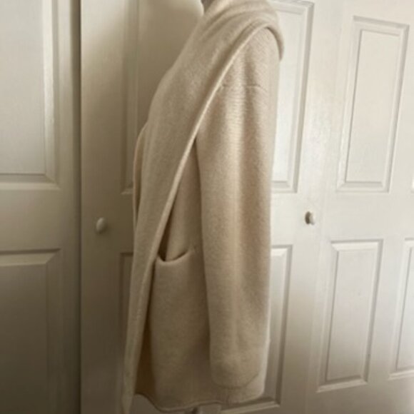 Alpaca long hooded cardigan knit coat Peruvian Connection - Picture 5 of 12